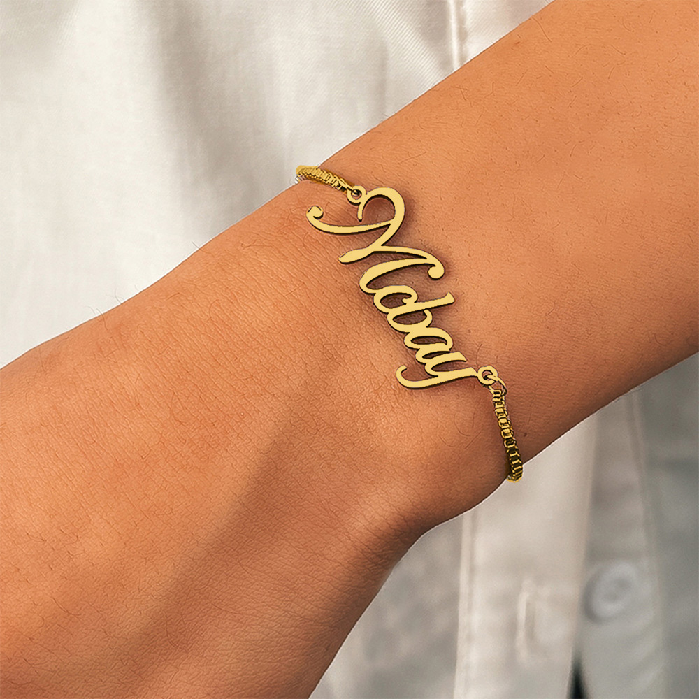 Women Accessories Gift Box - Custom Signature Box Chain Bracelet For