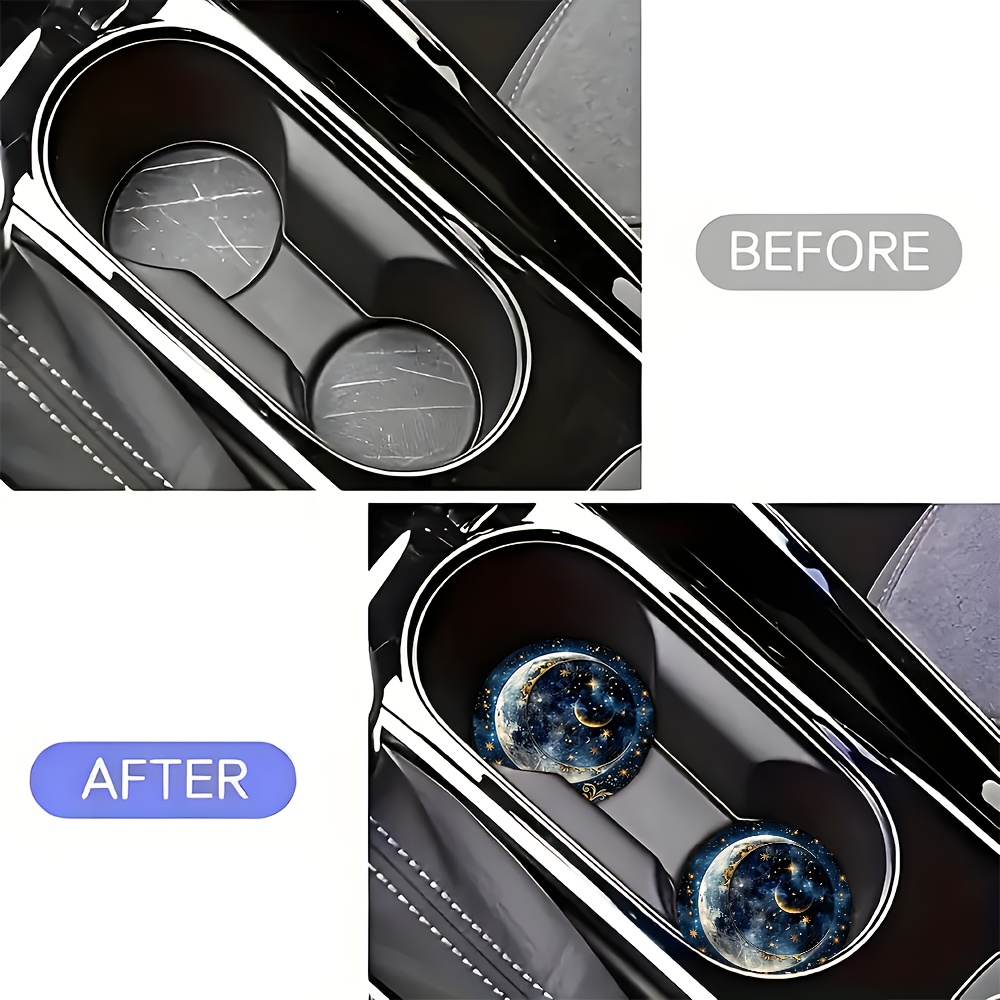 2pcs Starry Night Moon Car Cup - Women Accessories Box recension och pris