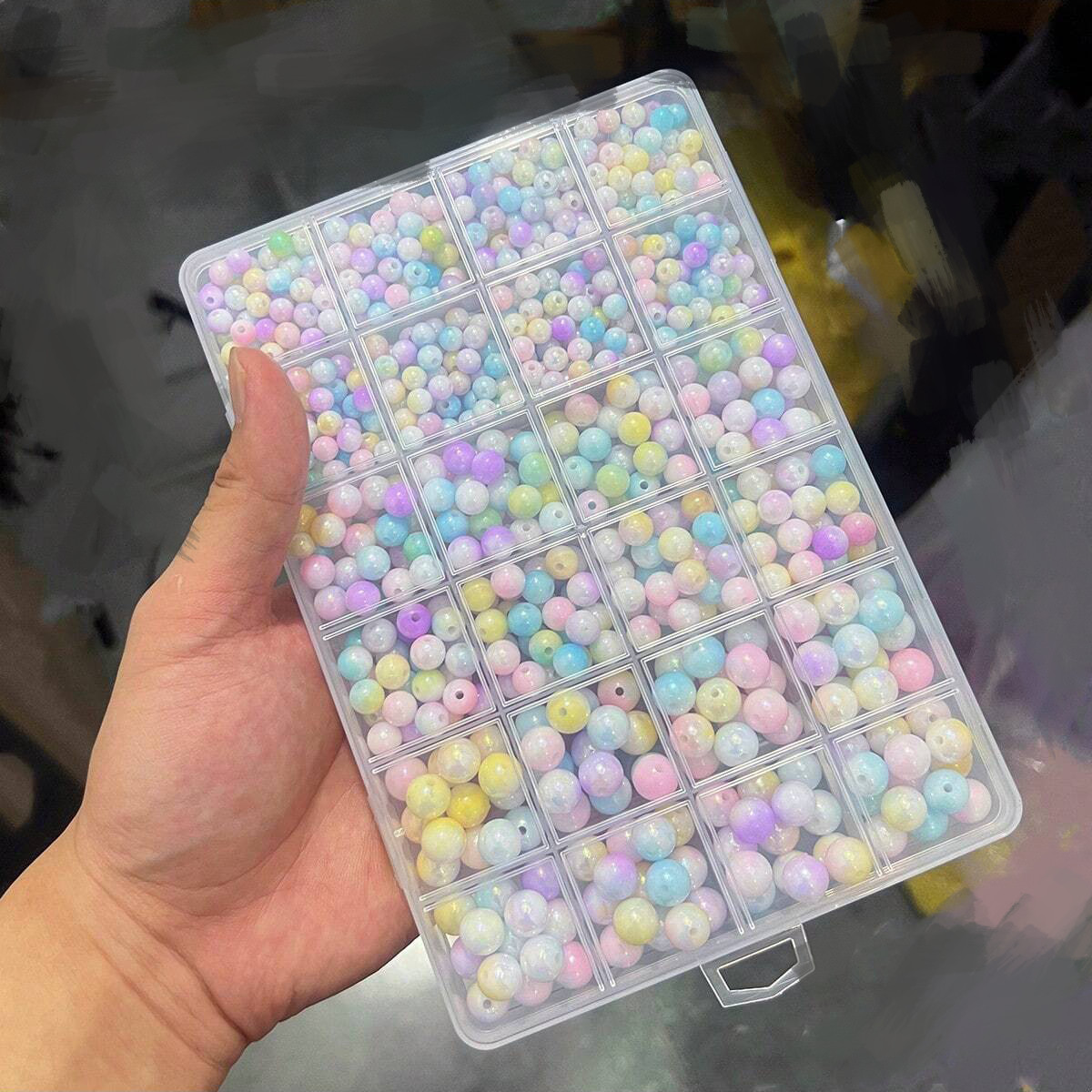 800pcs/24 grid set box 6mm/8mm - Women Accessories Box recension och pris