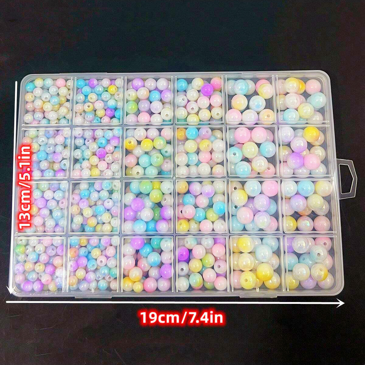800pcs/24 grid set box 6mm/8mm - Women Accessories Box recension och pris