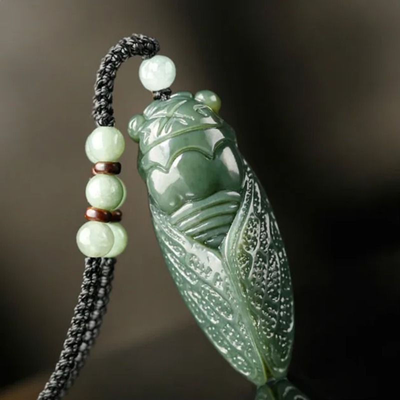 Natural Hetian Jade Cicada Pen - Women Accessories For Hand recension och pris