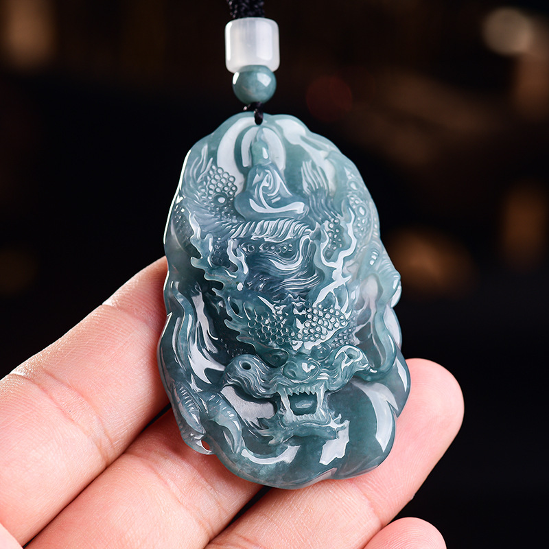 Natural Burmese Jadeite Dragon - Women Accessories For Gift recension och pris