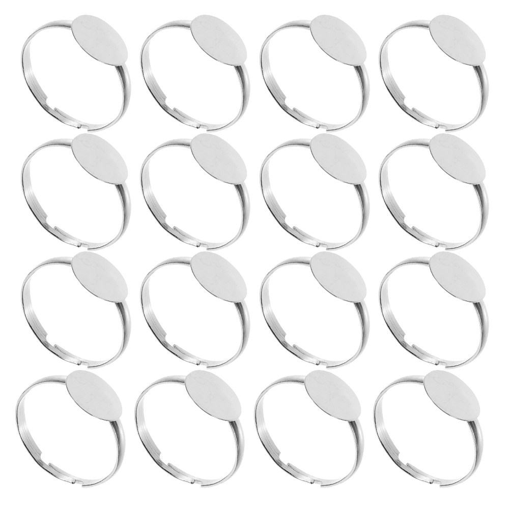 50pcs Blank Ring Settings Flat - Ring Set Adjustable recension och pris