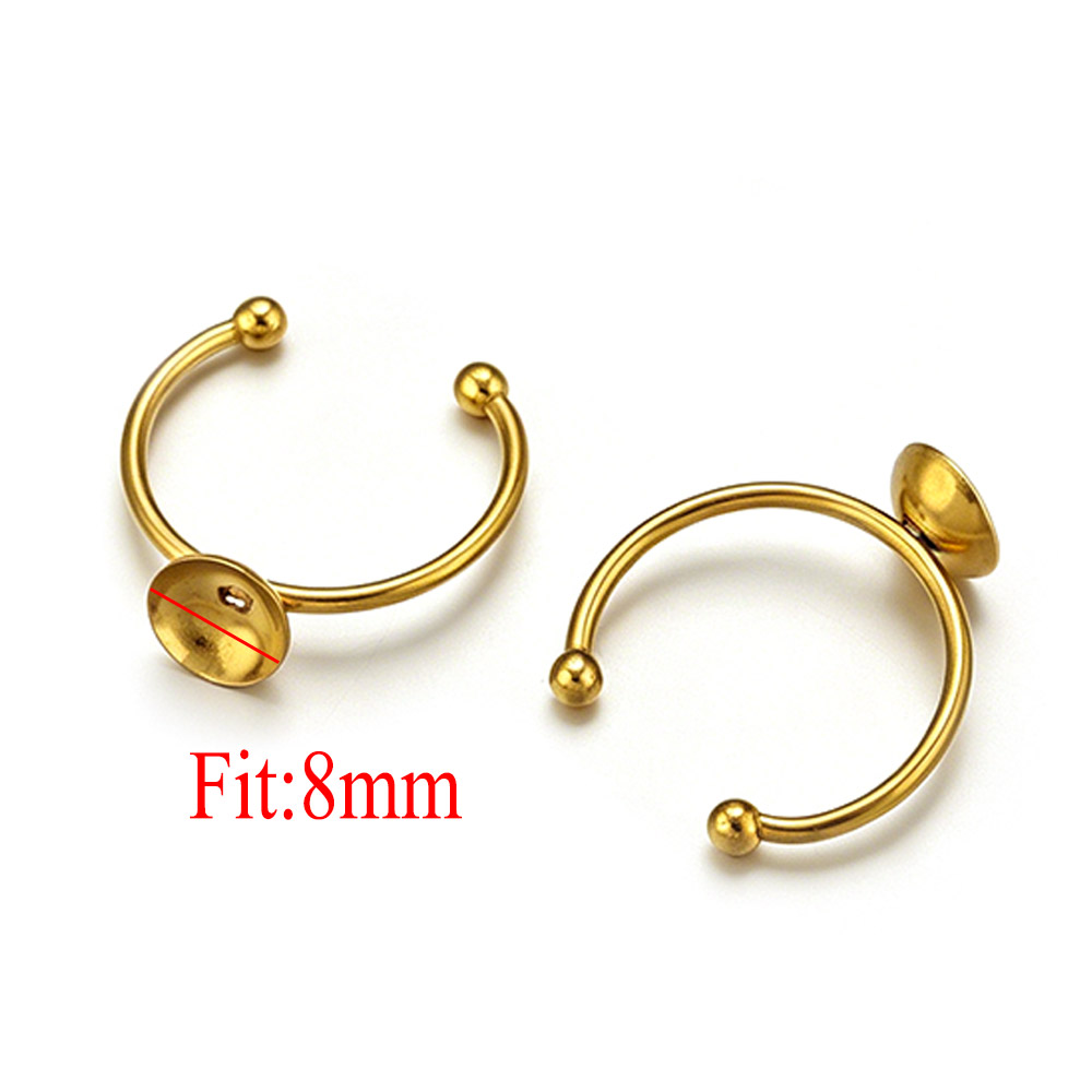 10pcs Stainless Steel Round Ad - Ring Set Adjustable recension och pris