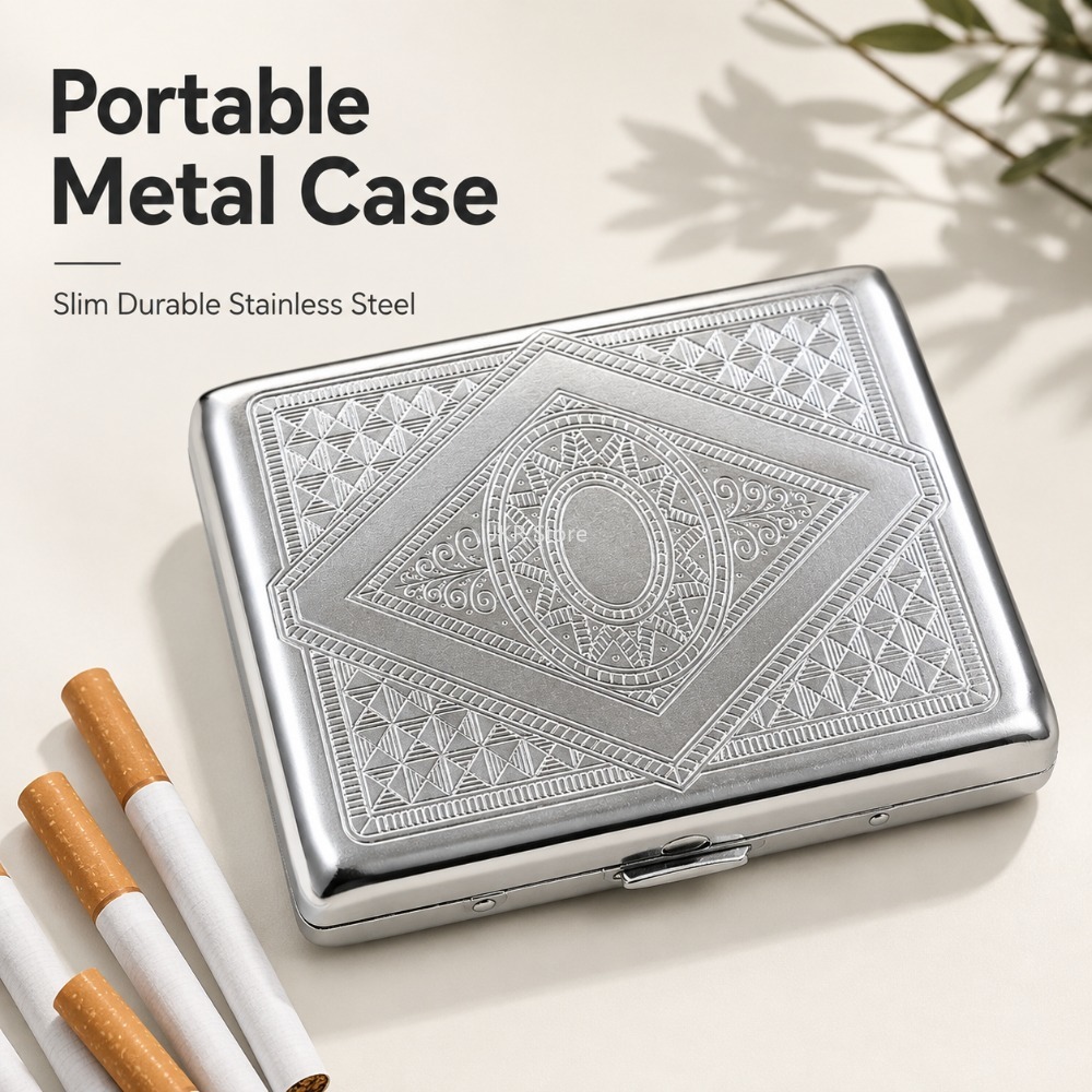 Stainless Steel Cigarette Box  - Women Accessories Box recension och pris
