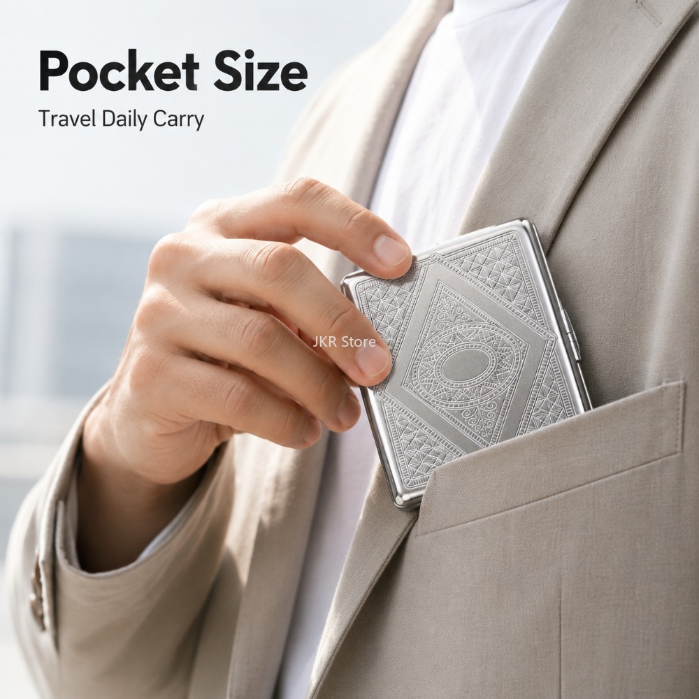 Stainless Steel Cigarette Box  - Women Accessories Box recension och pris