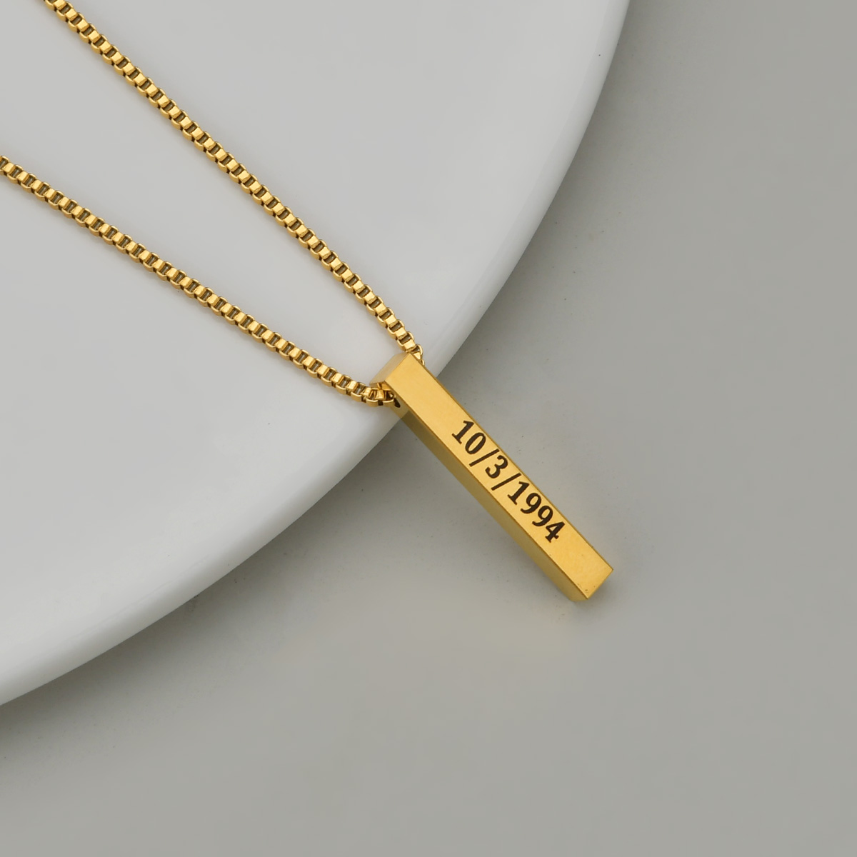 Four Sides Engraving Name Date - Women Accessories Gift Box recension och pris