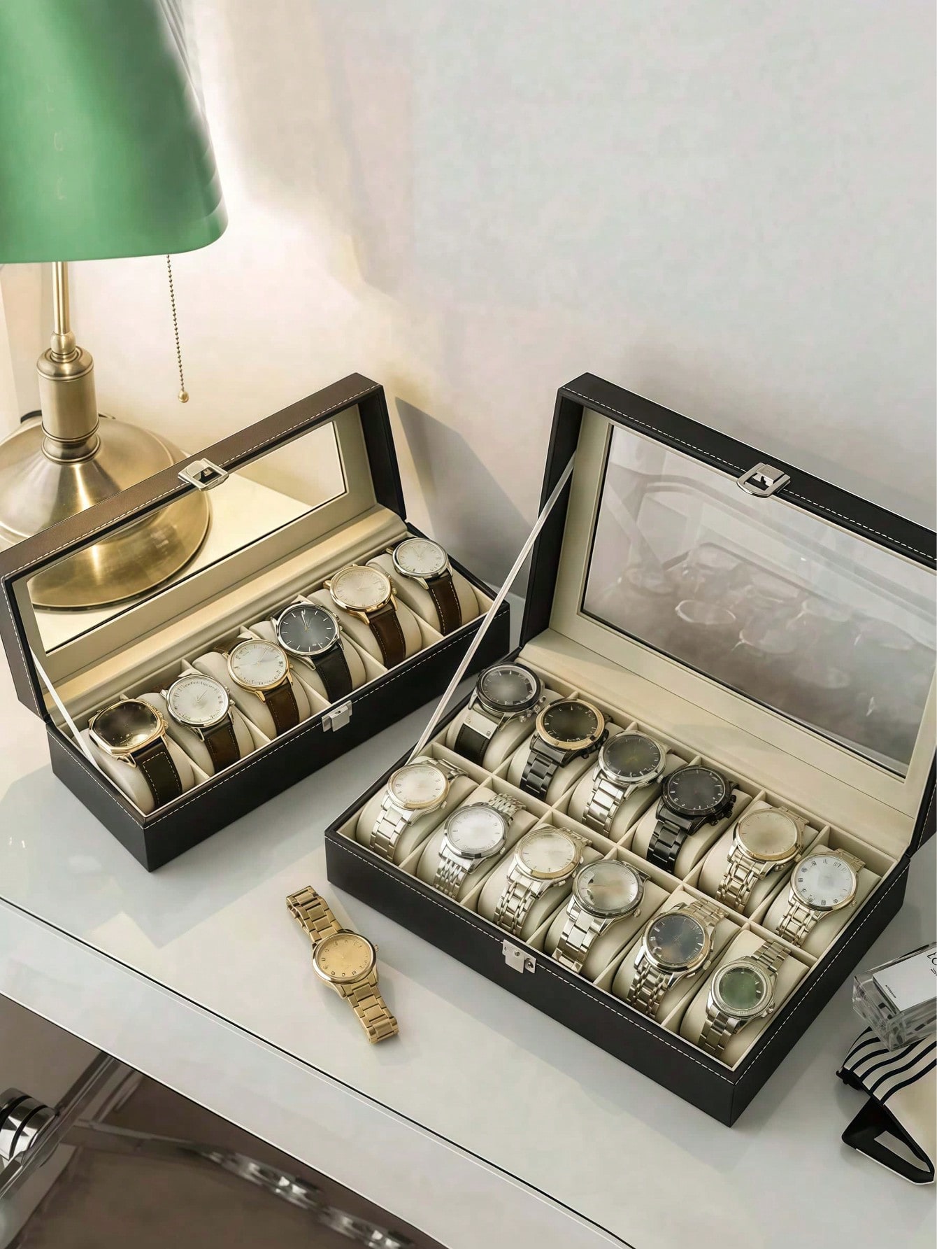 Leather Watch Box with Lock, L - Women Accessories Gift Box recension och pris