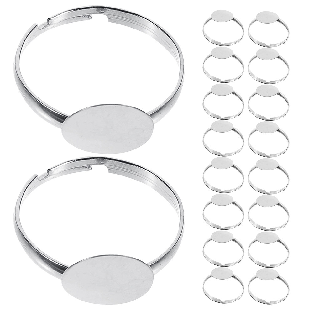 50Pcs Adjustable Flat Ring Bas - Ring Set Adjustable recension och pris