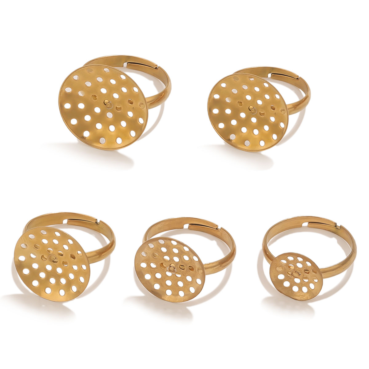 10pcs/lot Stainless Steel Ring - Ring Set Adjustable recension och pris