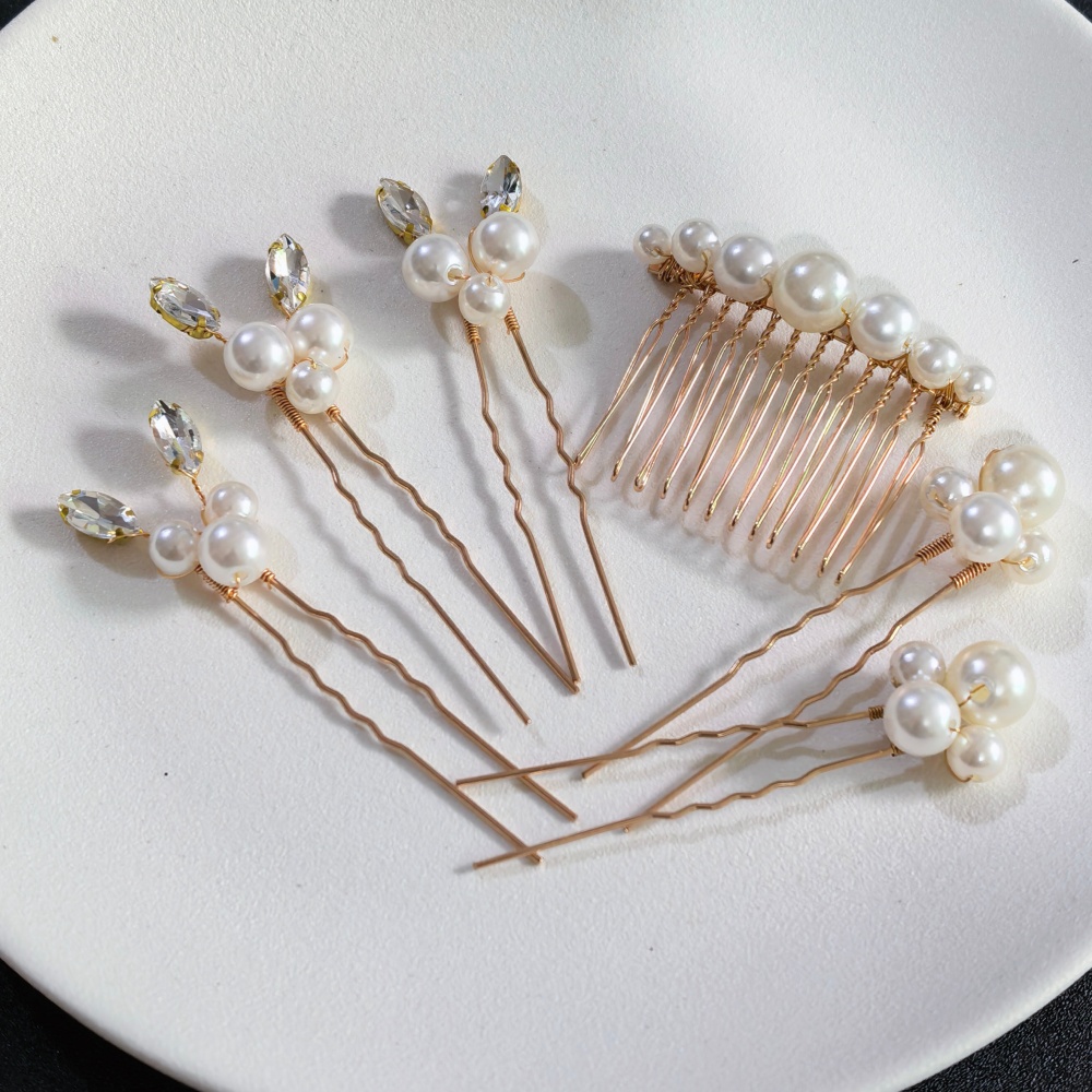 Pearl Crystal Hair Pins Comb S - Women Accessories For Hand recension och pris