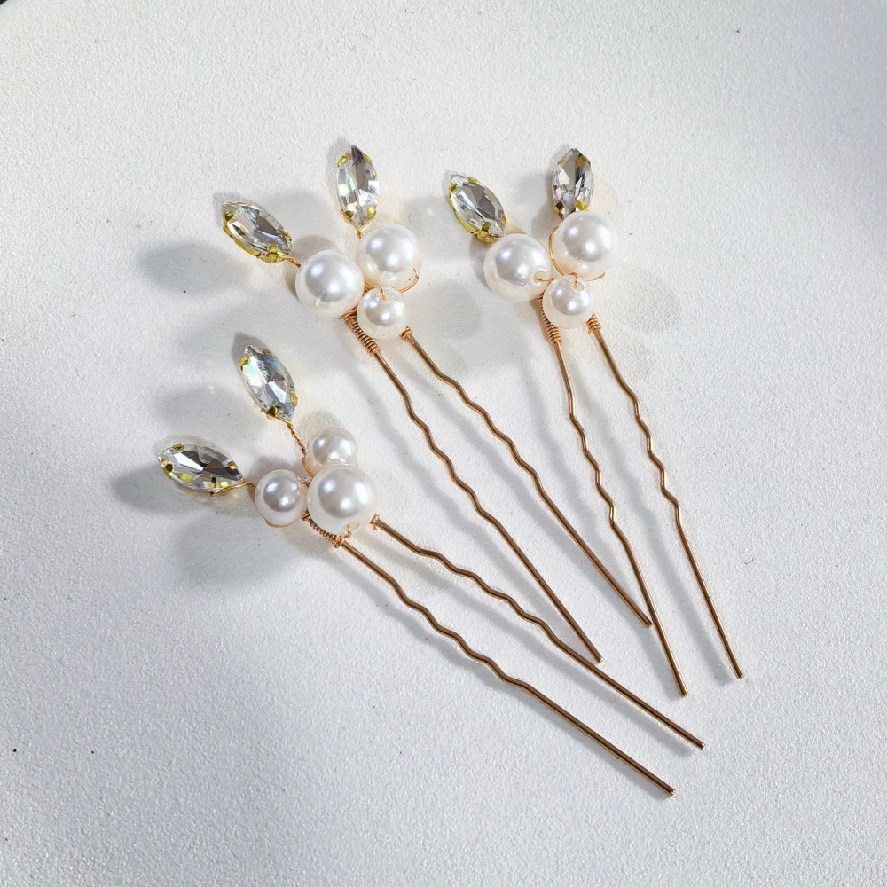 Pearl Crystal Hair Pins Comb S - Women Accessories For Hand recension och pris
