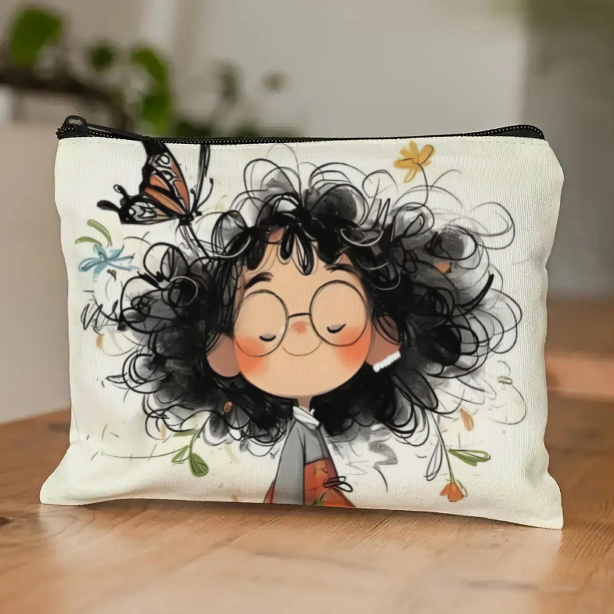 Cartoon Girl Makeup Bag Zipper - Women Accessories Box recension och pris