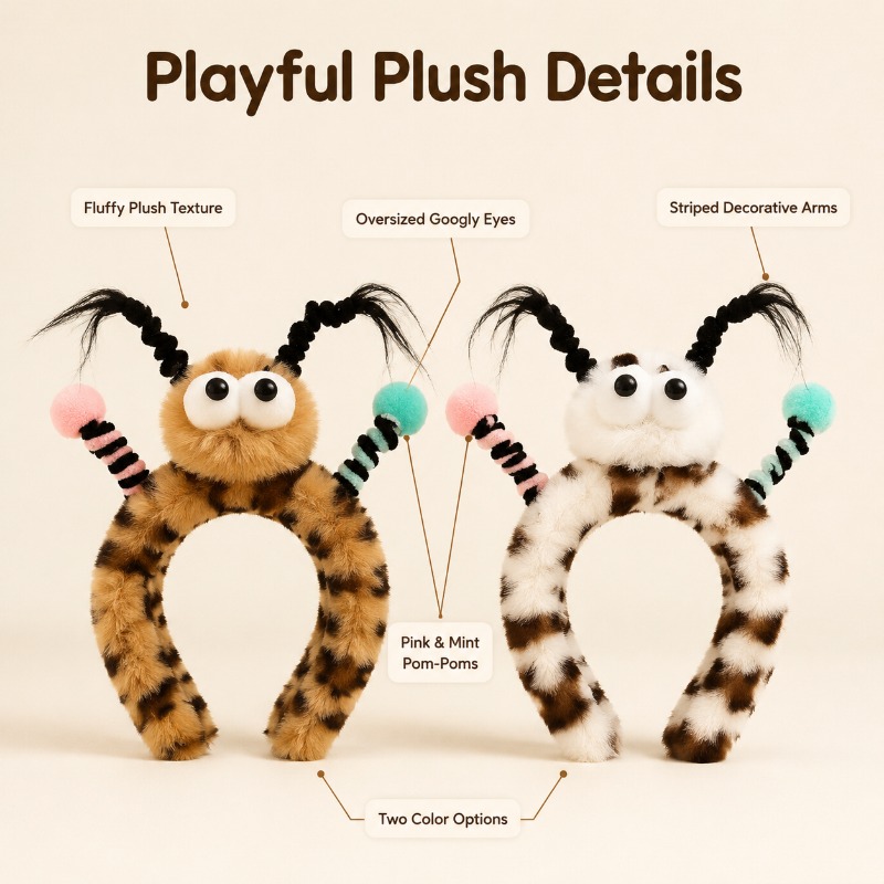Cute Fluffy Monster Eye Hairba - Women Accessories Online recension och pris