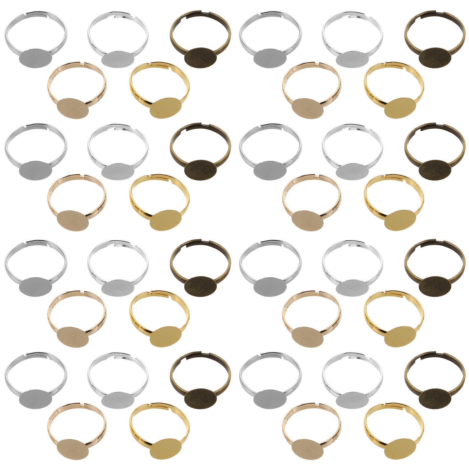100Pcs Adjustable Cabochon Bas - Ring Set Adjustable recension och pris