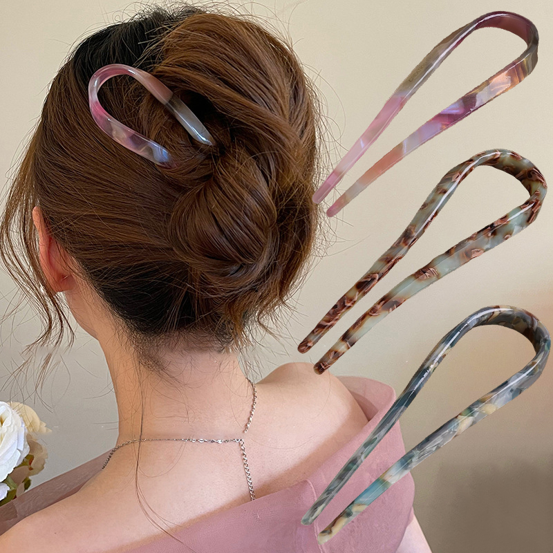 U-Shaped Hair Sticks Acetate A - Women Accessories Wholesale recension och pris