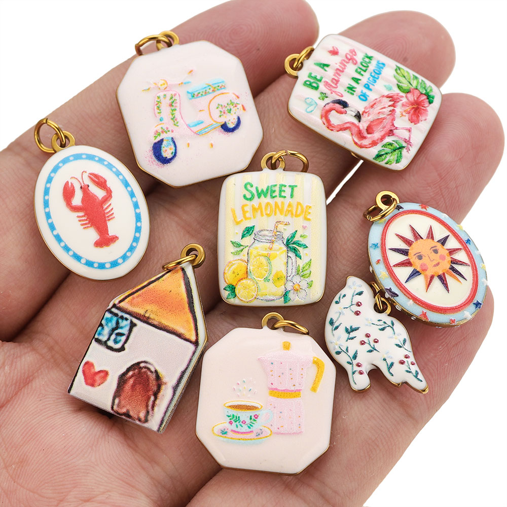 2 Pcs  Double-Sided Enamel Sta - Women Accessories For Hand recension och pris