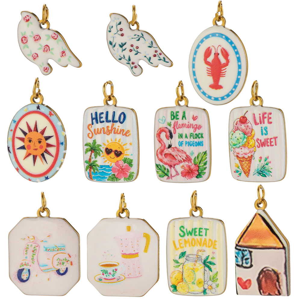 2 Pcs  Double-Sided Enamel Sta - Women Accessories For Hand recension och pris