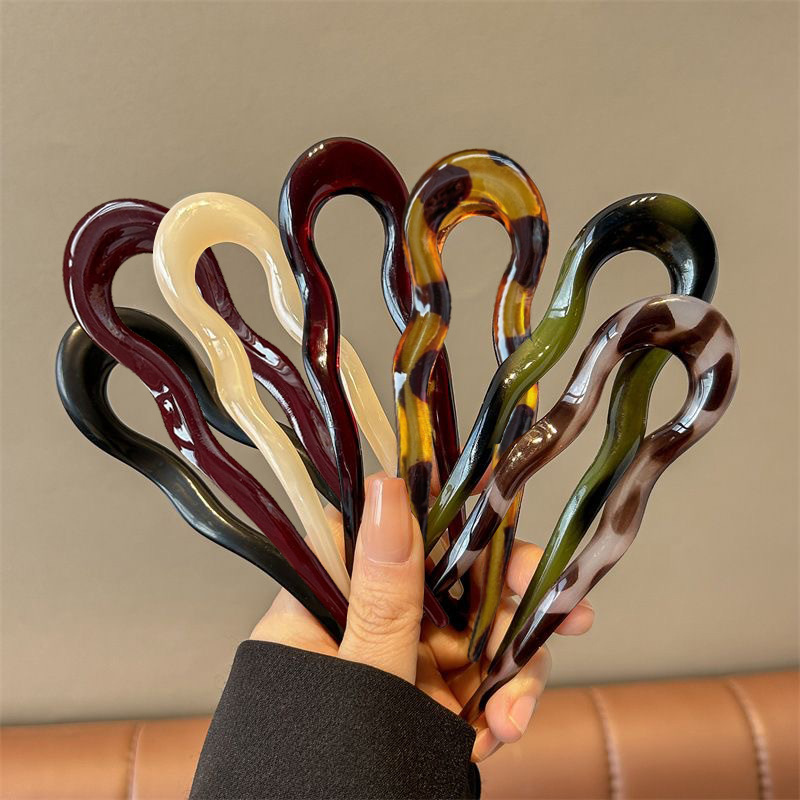 Elegant Acrylic U-shaped Hairp - Women Accessories Wholesale recension och pris