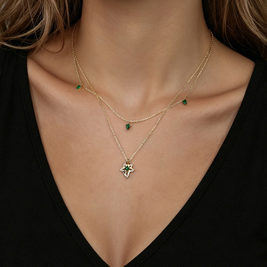 F.I.N.S 925 Sterling Silver Do - Layered Necklace Set recension och pris