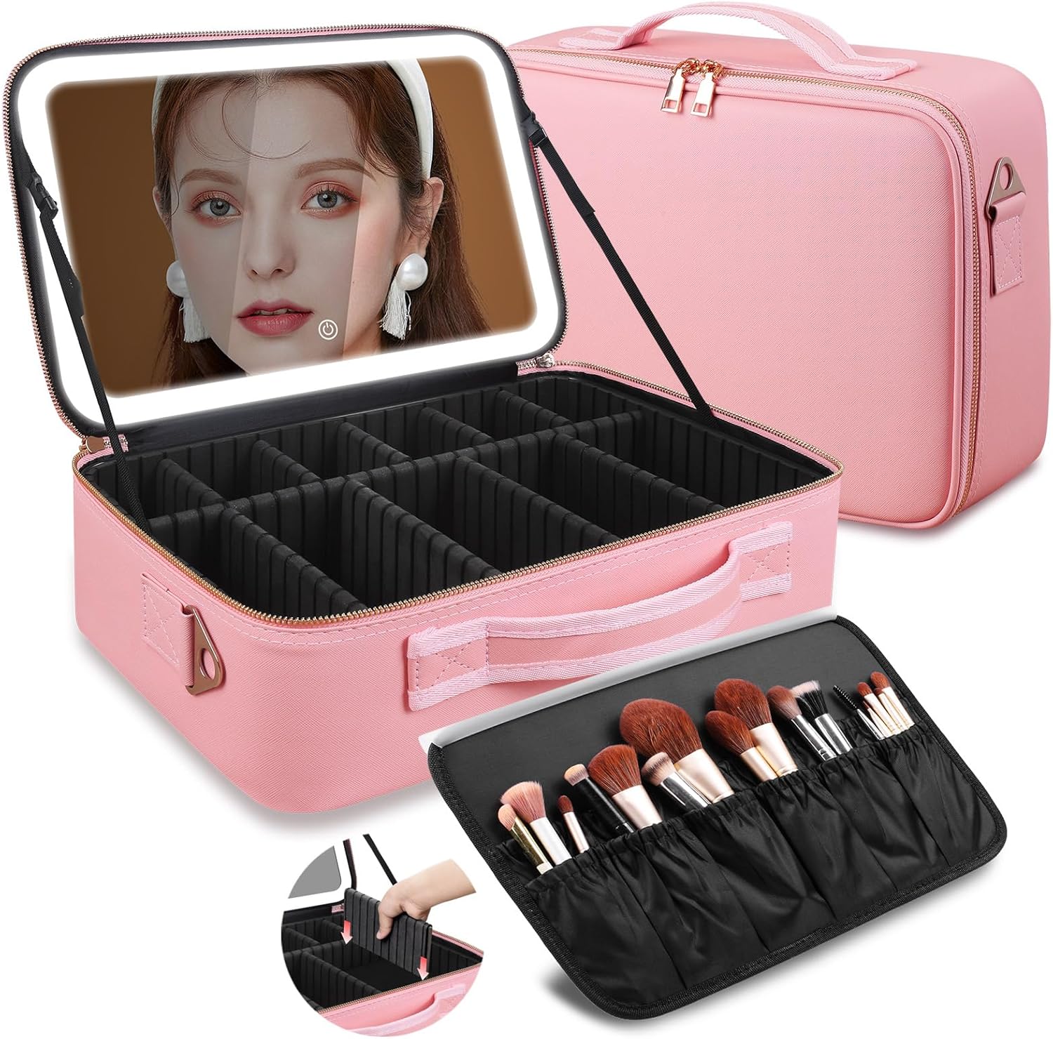 Large Capacity Makeup Bag 15'' - Women Accessories Box recension och pris