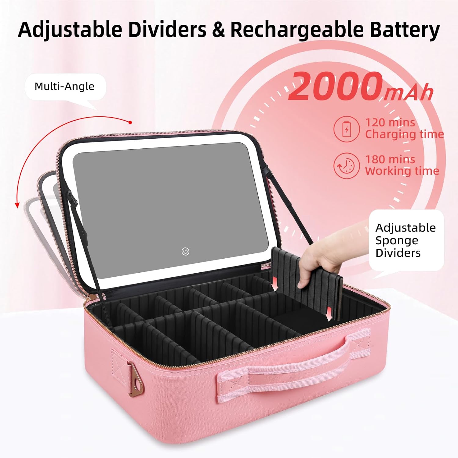 Large Capacity Makeup Bag 15'' - Women Accessories Box recension och pris